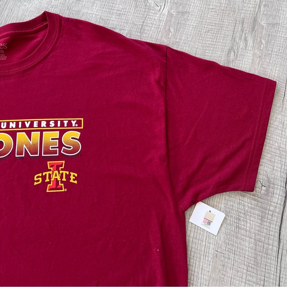 Iowa State University Cyclones T-Shirt NWT 2XL Men's Short Sleeve Top Red Sporty - Picture 3 of 9